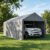 Carport 10×20 Ft Heavy Duty Canopy Steel Canopy Storage Shed,Portable Garage Party Tent,Portable Garage with Removable Sidewalls & Doors All-Season Tarp for Carport (Grey)