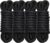 4 Pack 1/2″ x 15’ Boat Dock Lines for Boat & Pontoon, Premium Marine- Grade Double Braided Nylon Dock Line, Pre-Spliced with a 12″ Eyelet-Black,Boating Gifts for Men