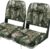 Seamander 2 Pack 18.5″H Boat Seats, Stainless Steel Screws, Aluminum Hinges,Seat-back Pocket,Camo Folding Boat Seats for Jon Boats, Fishing Boats