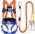 TT TRSMIMA Safety Harness Fall Protection Kit: Full Body Roofing harnesses with Shock Absorbing Lanyard – Updated Comfortable Waist Pad