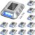 addlon Solar Dock Lights Marine 12 Pack, 2CCT Outdoor Driveway Marker Deck Lights, IP67 Waterproof, Solar Powered Deck Light for Pathway Warning Step Sidewalk Patio, Blue Light & Cool White, FCC