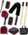 oesee 10PCS Engine Bay Cleaning Kit, Professional Under Hood Detailing Tools with Long Bendable Brush & Natural Bamboo Horsehair Brush, Applicators, Towel for Car, Truck