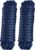 2-Pack Double Braid 3/8″ x 20′ Dock Lines – Nylon Boat Ropes for Docking with 12″ Spliced Eye – Heavy Duty Marine Rope – Soft & Durable Boat Lines for Pontoon and Light Boat (Navy Blue)