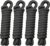 4 Pack 3/8″ x 6′ Boat Fender Lines – Marine Grade Nylon Boat Rope with 6″ Loop for Tying Fenders and Docking Small Boats – Double Braided Dock Lines, Easy Handling, Fray Resistant – Black