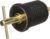 Attwood 11587-4 T-Handle Drain Plug, for 1-Inch-Diameter Drains, Locks in Place, Brass-Plated Handle