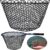 Dovesun Rubber Fishing Net Replacement Netting Without Handle Clear Black Fishing Nets for Fish Fly Fish Landing Net Bag for Freshwater Saltwater Foldable Trout Net Rubber Mesh 5 Sizes White Black Red