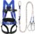 TT TRSMIMA Safety Harness Fall Protection Kit – Full Body Roofing harnesses with Shock Absorbing Lanyard Upgrade Paded